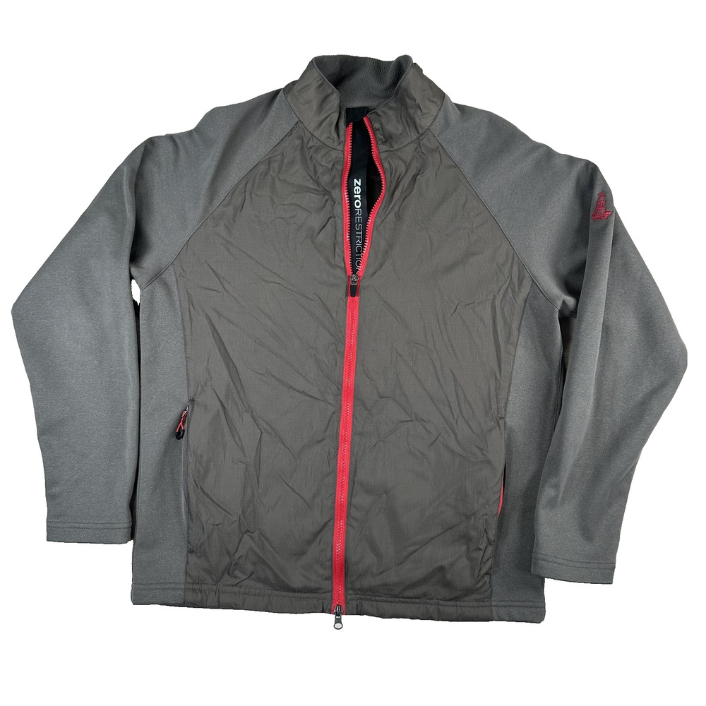 Zero Restriction Jacket Tour Series Full Zip Golf Windbreaker Men's Size S Gray